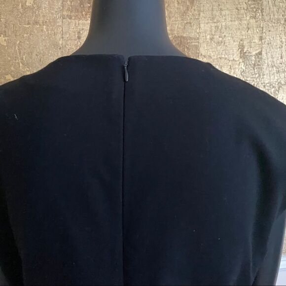 LAFAYETTE 148 black viscose  classic midi dress 10 - Picture 6 of 8